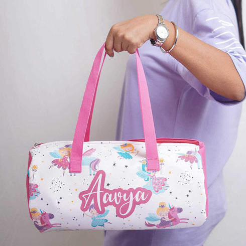 Personalised Fairy's Printed Kids Duffle Bag